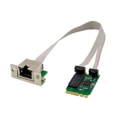 2.5G M.2 A+E KEY Gigabit Ethernet Network Card 10/100/1000M Single Port RJ45 Router Convert Extend Adapter for Desk PC Computer