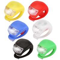 Bicycle Front Light Silicone LED Head Front Rear Wheel Bike Light Waterproof Cycling With Battery Bicycle Accessories Bike Lamp