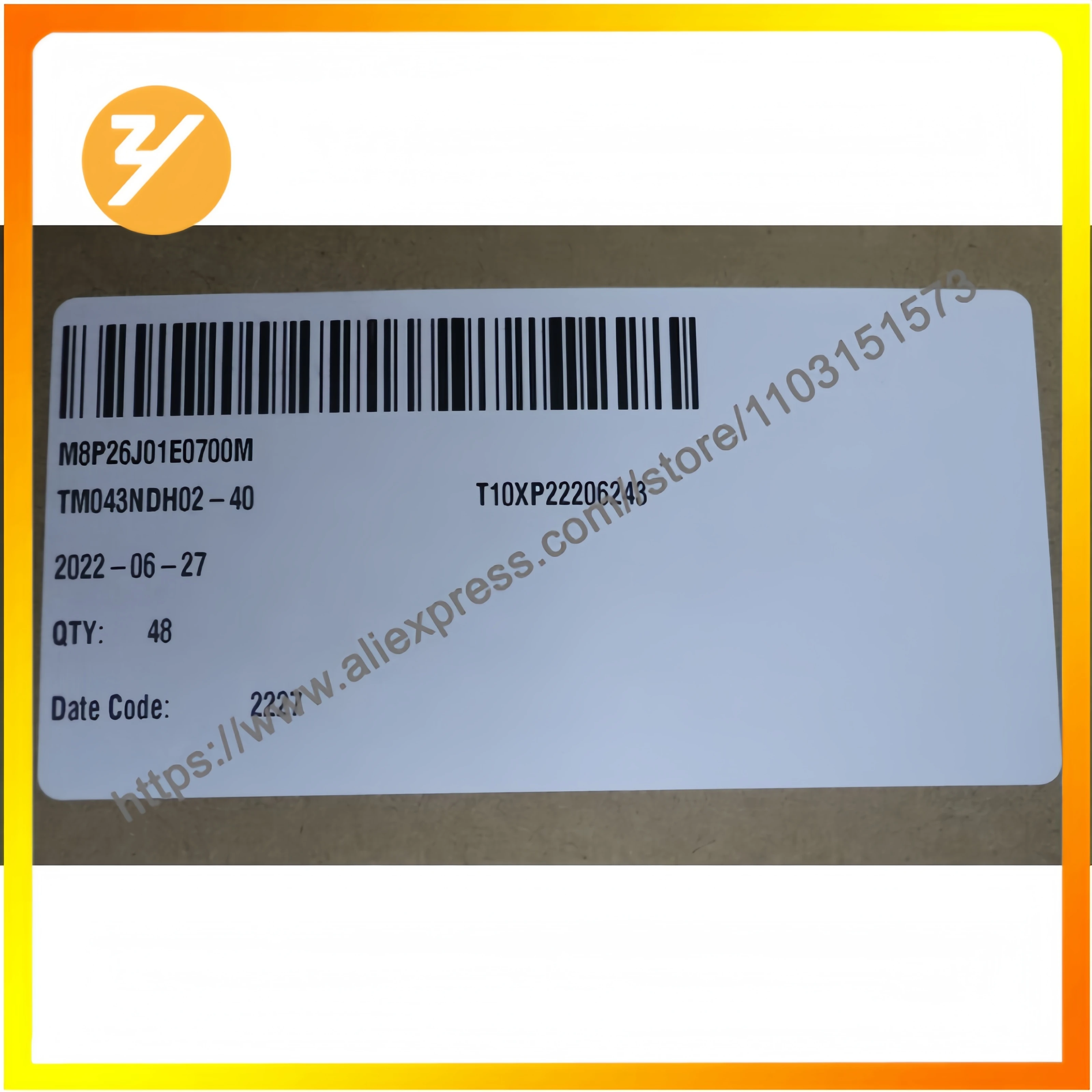 4.3inch TM043NDH02-40 Brand new original package high-quality LCD screen a-Si TFT-LCD module supplied by Zhiyan.