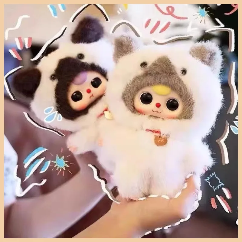

Горячая подлинная новая 3-летняя детская кошка «Три Who's Cat I Am», плюшевая глухая коробка, милые плюшевые игрушки, аксессуары, подарок для девочки, модная фигура, тайна