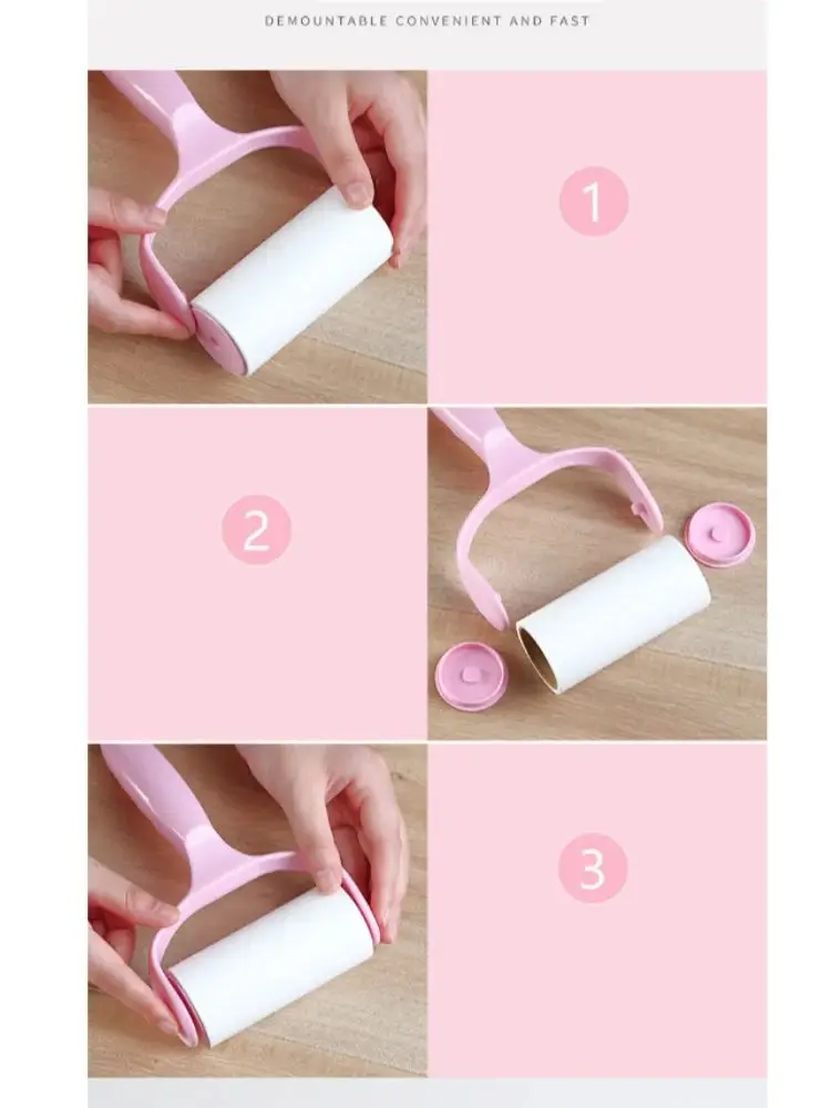 60-Tear Simple Dust Paper Roller Hair Remover Without Cover, Dust Removal Brush Sticky Roller Pet Hair Hair Remover