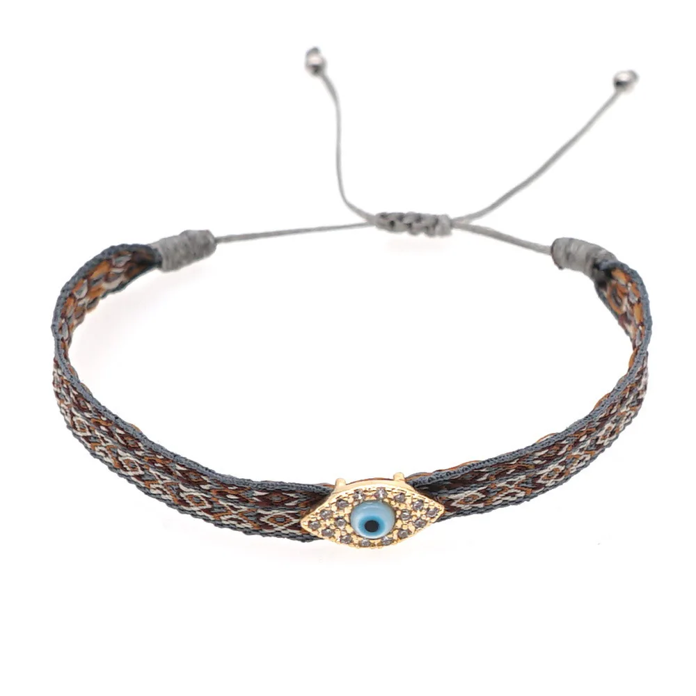 KKBEAD Handgewebtes, umweltfreundliches Stoffarmband für Frauen, verstellbar, Boho-Freundschaftsgeschenk, Yoga-Schmuck, kolumbianisches Makramee-Pulsera – Detail 8