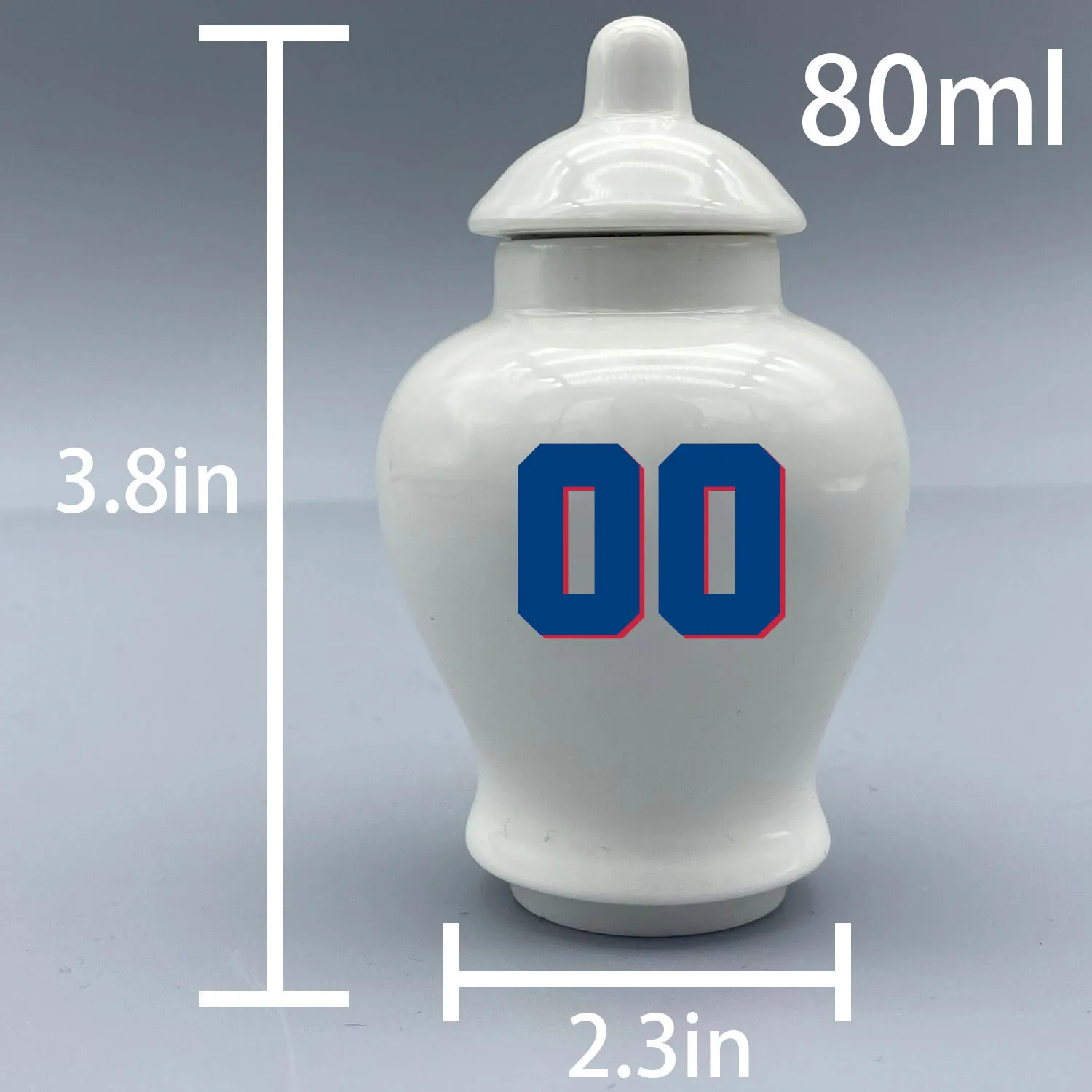 Mini Urn for New York Giants-themed Logo Urn.Please send me the customization information - name/date and number on the urn