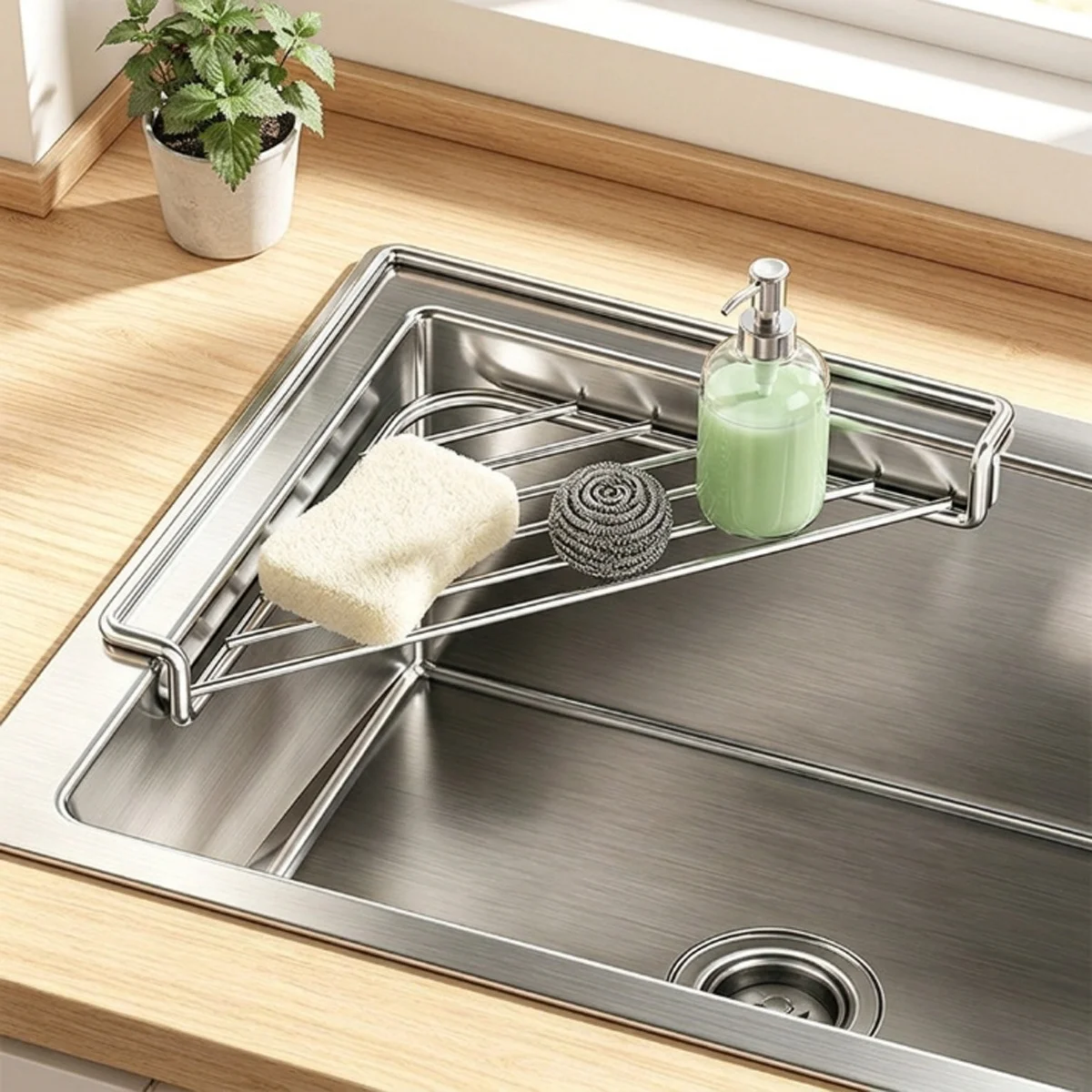 1 stainless steel sink, drain rack, kitchen storage rack, storage faucet, vegetable sink, dishwashing sink