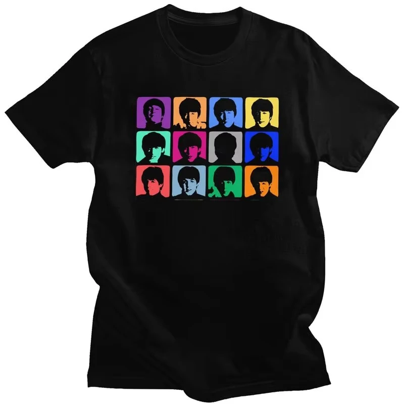 The Beatles Rock Graphic Tees Men Women Summer Short Sleeve Casual Loose Fan Streetwear Daily Trendy Tops