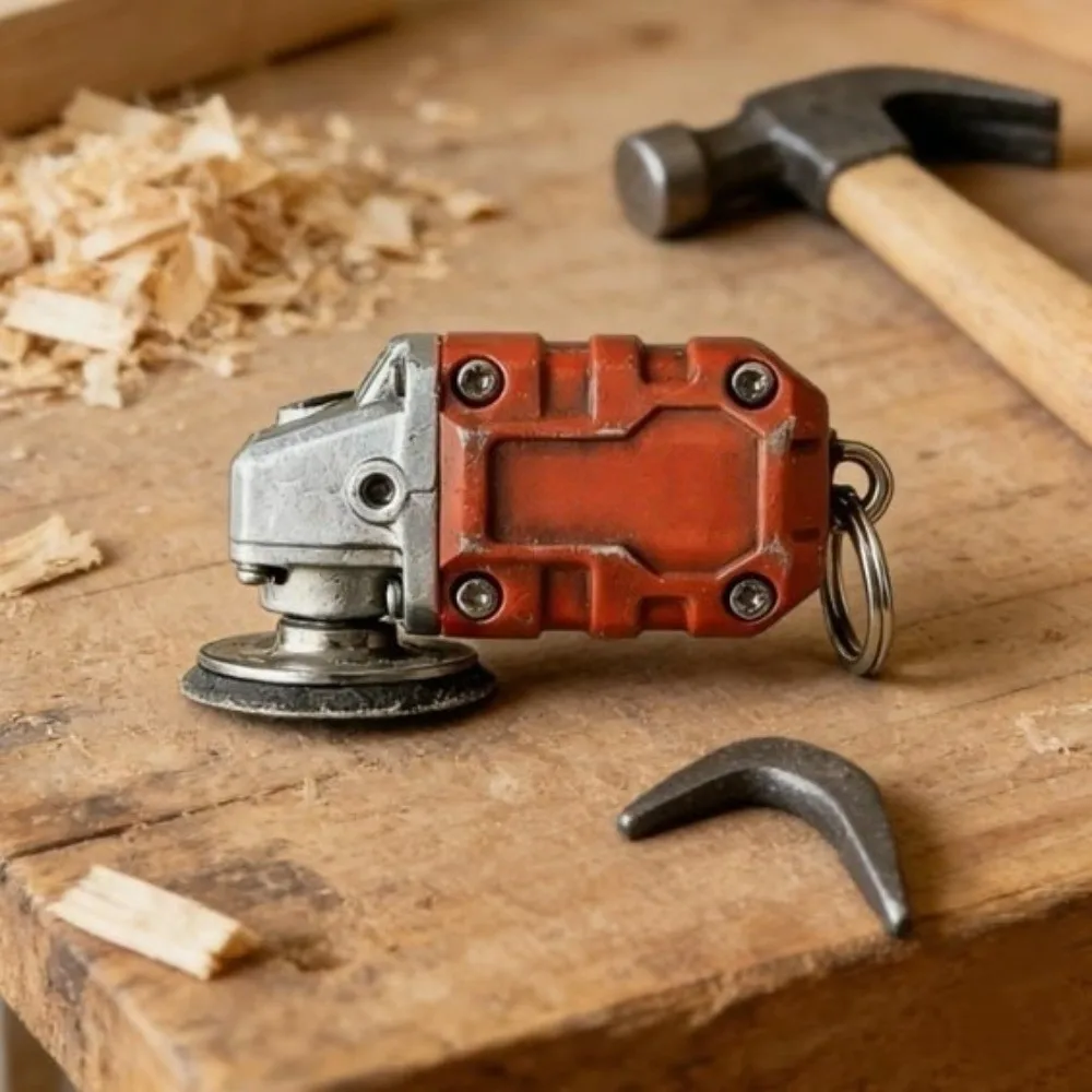 

Simulation Mini Grinder Keychain Sturdy Portable Grinding Tool Pendant Realistic Resin Little Sander Keyring Gift Accessory