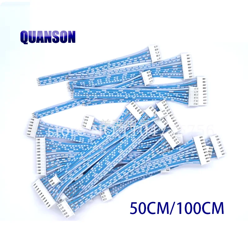1PCS 50CM/1M JST XH2.54 Cable Connector 2P/3/4/5/6/8/10/12-20Pin Single/Double Head White Blue Male Female Plug for Wire Cable
