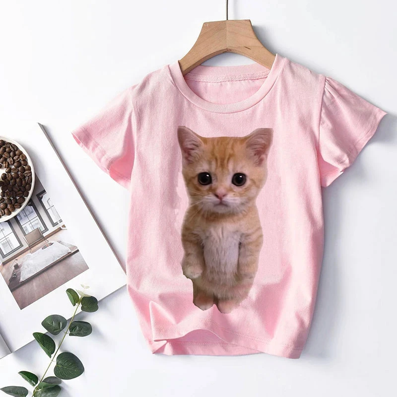 New Clothing Japanese Anime Kid T Shirt Cat Kawaii Manga Children T-shirt Kids Clothes Tshirt Tops Tee Boys Girls Tee Baby Tops