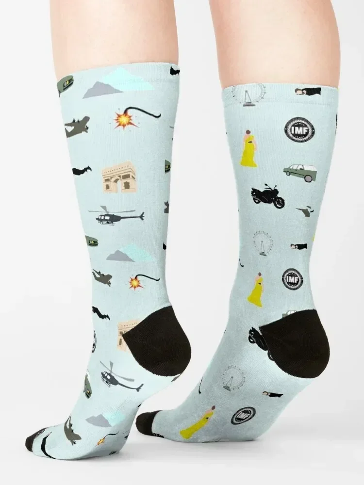 Mission: Impossible minimalist symbols Socks Toe sports designer brand funny gifts Climbing Socks Girl Men's