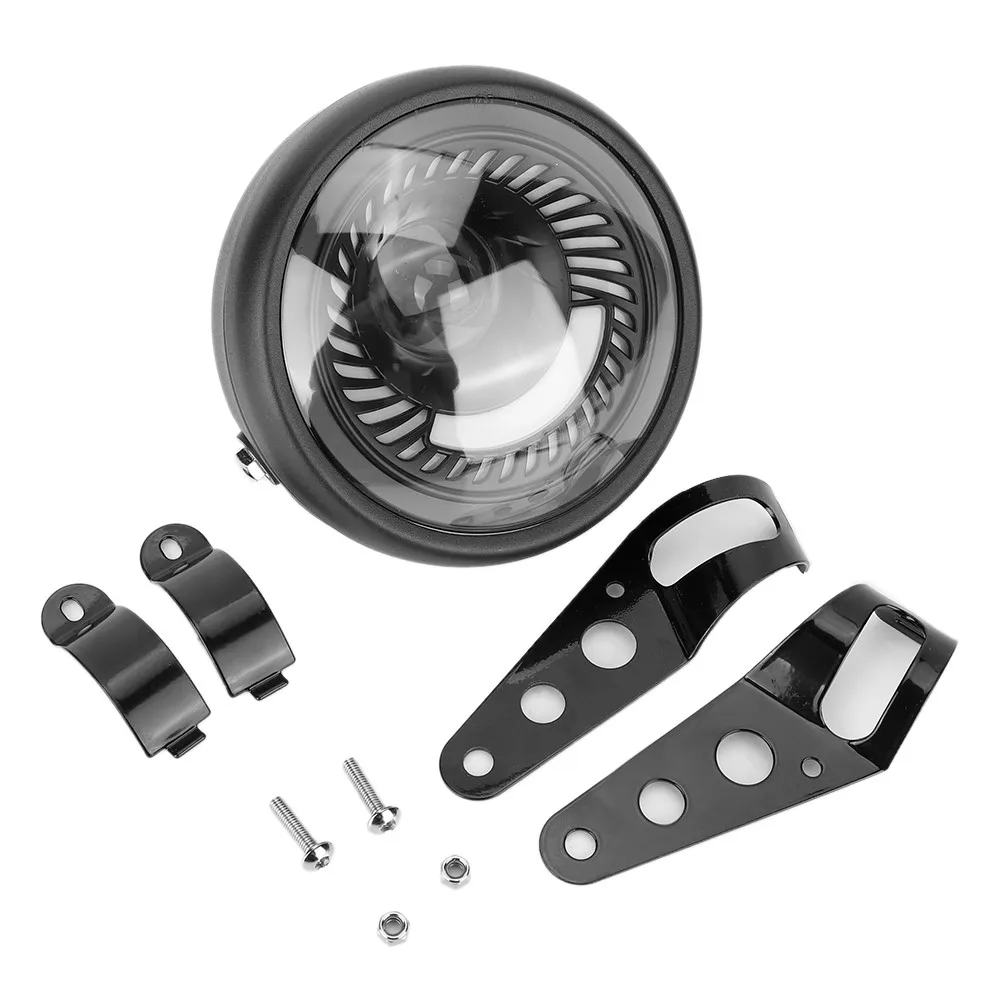 

6,5-дюймовая мотоциклетная светодиодная круглая фара с апертурой, 12 В, универсальная для ретро-мотоцикла/Харли/скутера/туристического мотоцикла