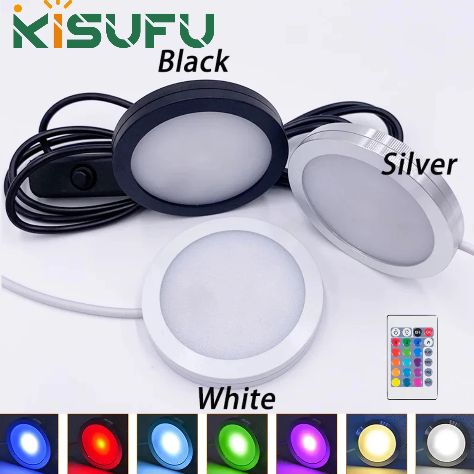 

USB Powered LED Under Cabinet Light With Swith/Touch Dimmer Warm/White/RGB/3in1 Colors For Bambu Lab Adjustable Light Kit 5V 3W
