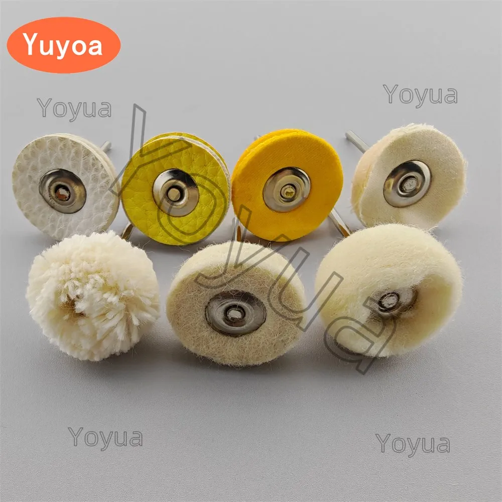 

100pcs 25mm Dental Odontologia Polishing Brush Wheel Rotary Tools 2.35/3.00mm Shank Wool Goat Cotton Black Buff Dentistry Lab