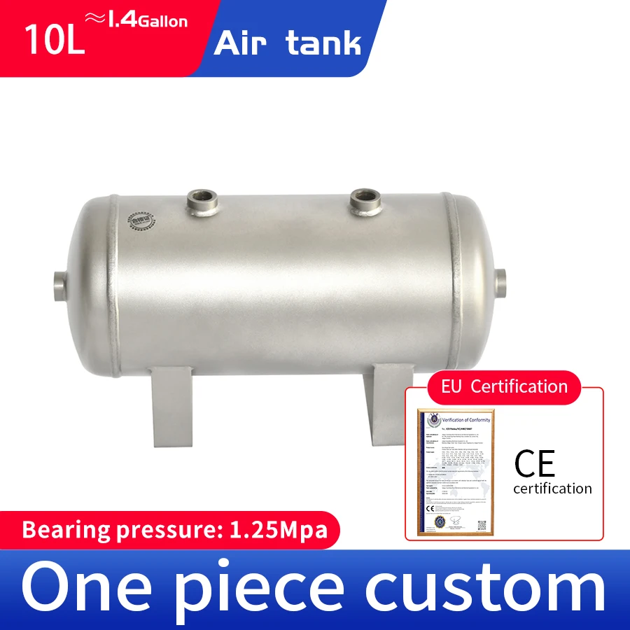 Tanque de Pressão de ar Horizontal Pequeno do Amortecedor do Vácuo do Tanque de Armazenamento de ar de Aço Inoxidável de 10l 304