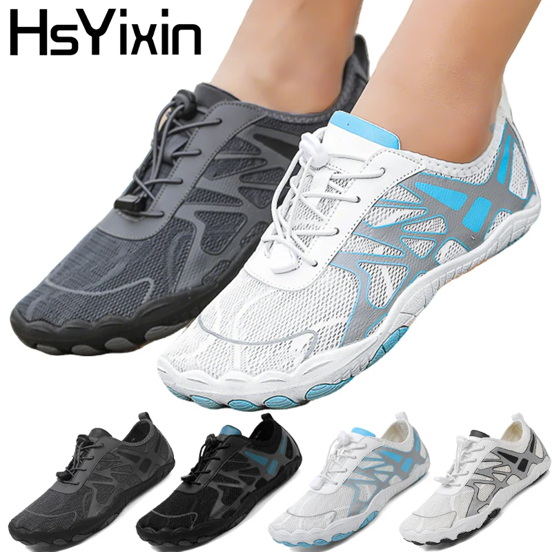 

Новые мужские и женские аква-обувь, кроссовки для босиком, обувь для йоги, стремена, быстросохнущая дышащая обувь для воды, обувь для серфинга, обувь для рыбалки