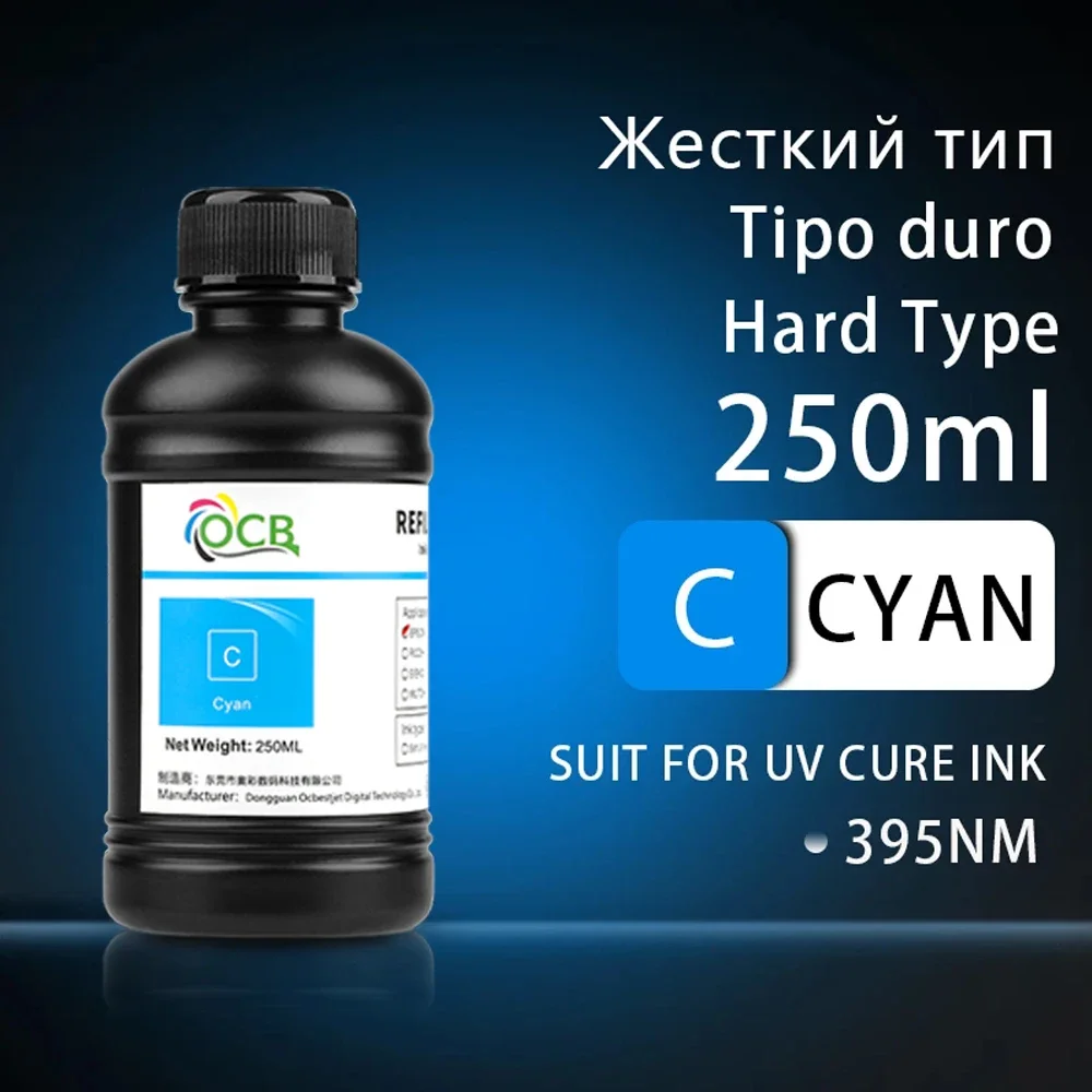 250ML*5 LED UV Curing Ink For Epson 1390 L800 1400 1410 1430 1500W R290 R330 L805 L1800 Printer UV Ink For All UV Printer