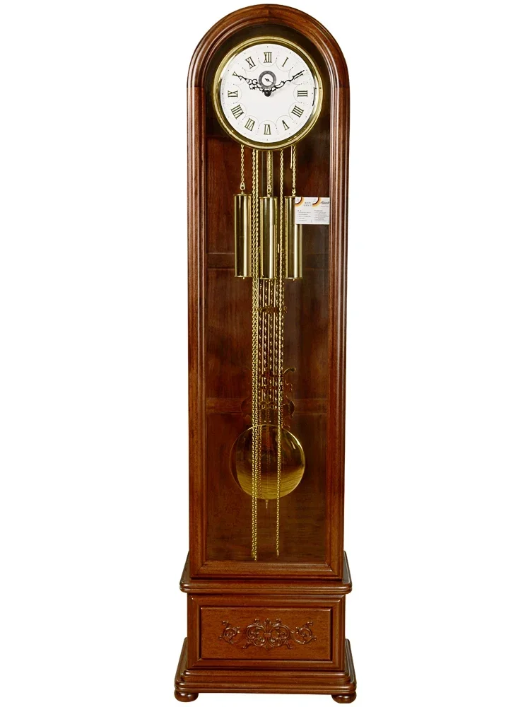 European-Style the Grandfather Clock Living Room German Hermle Movement Floor Clock Simple the Grandfather Clock