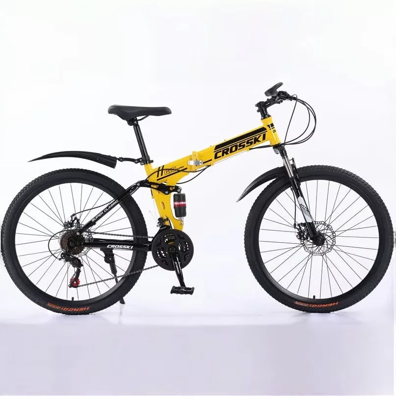 Venta al por mayor 24 velocidades 24  "26 " bicicleta MTB plegable para hombres 26 " bicicletas de montaña con horquilla de acero con freno de disco Stock de Filipinas