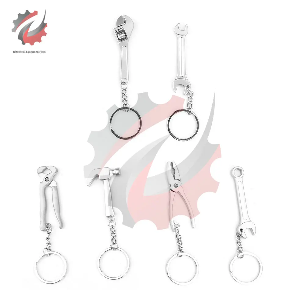 Portable Keychain Men Mini Utility Car Bag KeyRing Outdoor Combination Tool Keys Hanger Hammer Wrench Pliers Shovel Key Chains