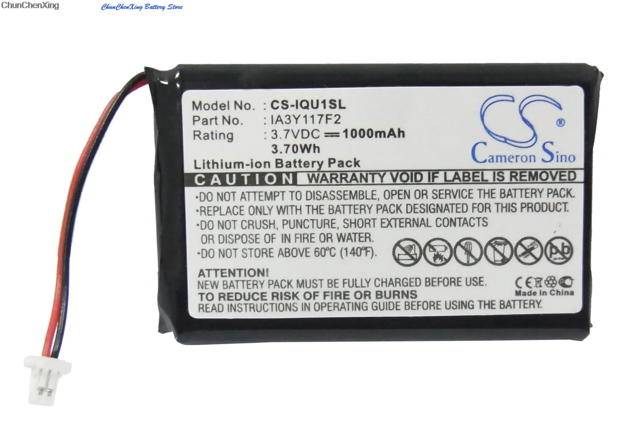 Cameron Sino 1000mAh Battery IA3Y117F2 for Garmin Quest