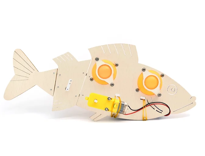 Modello di pesce meccanico bionico elettrico progetto fiera scientifica piccola invenzione materiali artigianali per studenti giocattolo scientifico VAPORE