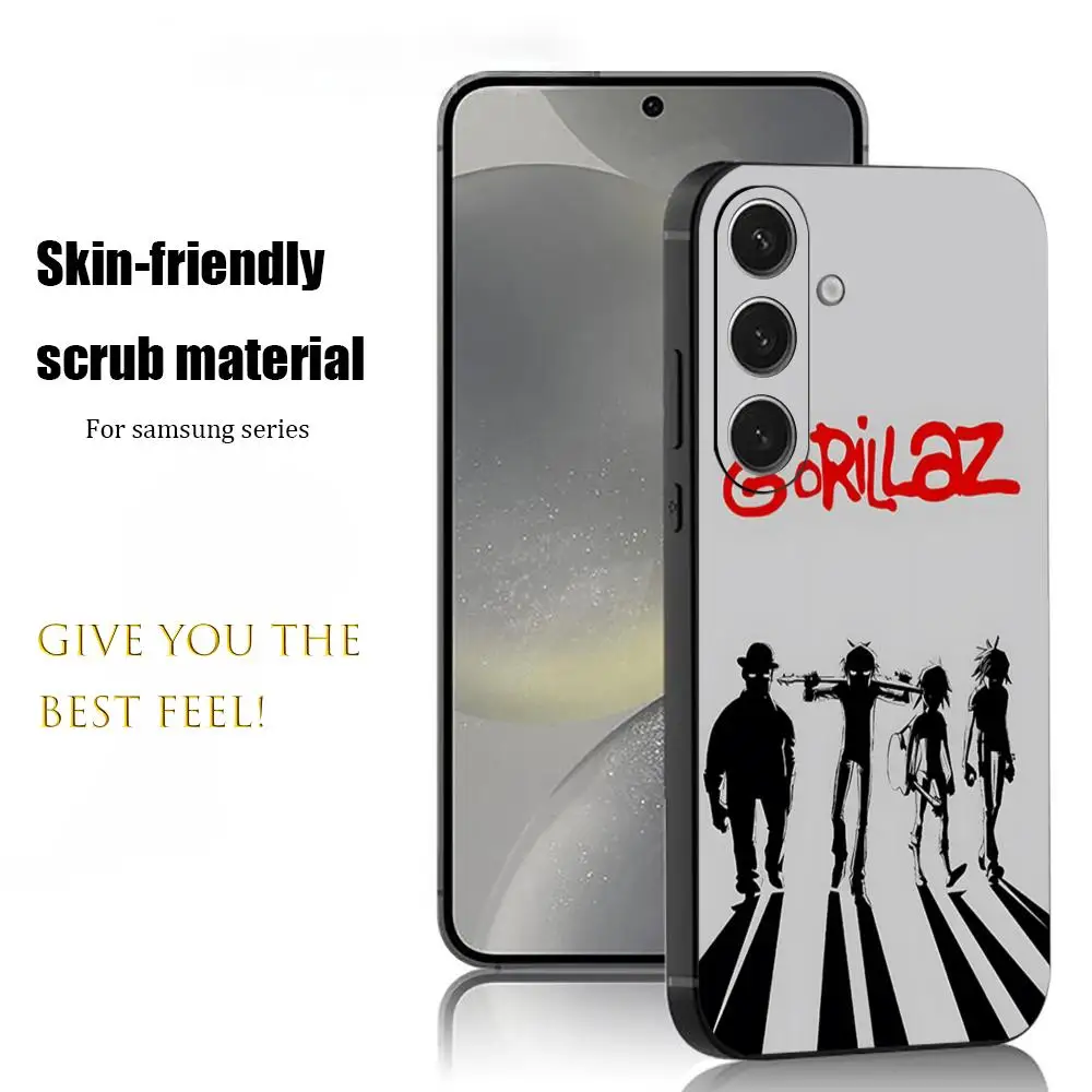 Funda de teléfono G-Gori-llaz Virtual Band para Samsung Galaxy S26 S25 S24 S23 S22 S21 Plus Ultra Note20, color negro suave