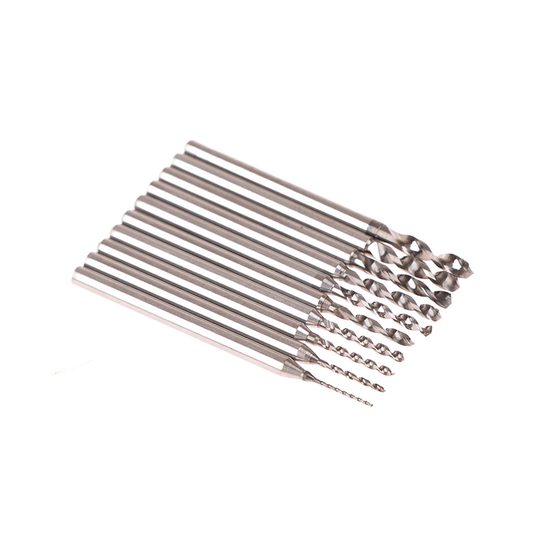 Broca helicoidal de acero de tungsteno, 10 piezas, 2,35 vástago, ámbar, cuentas de Buda, aguja de escariar, máquina de dientes, taladro de Metal para carpintería
