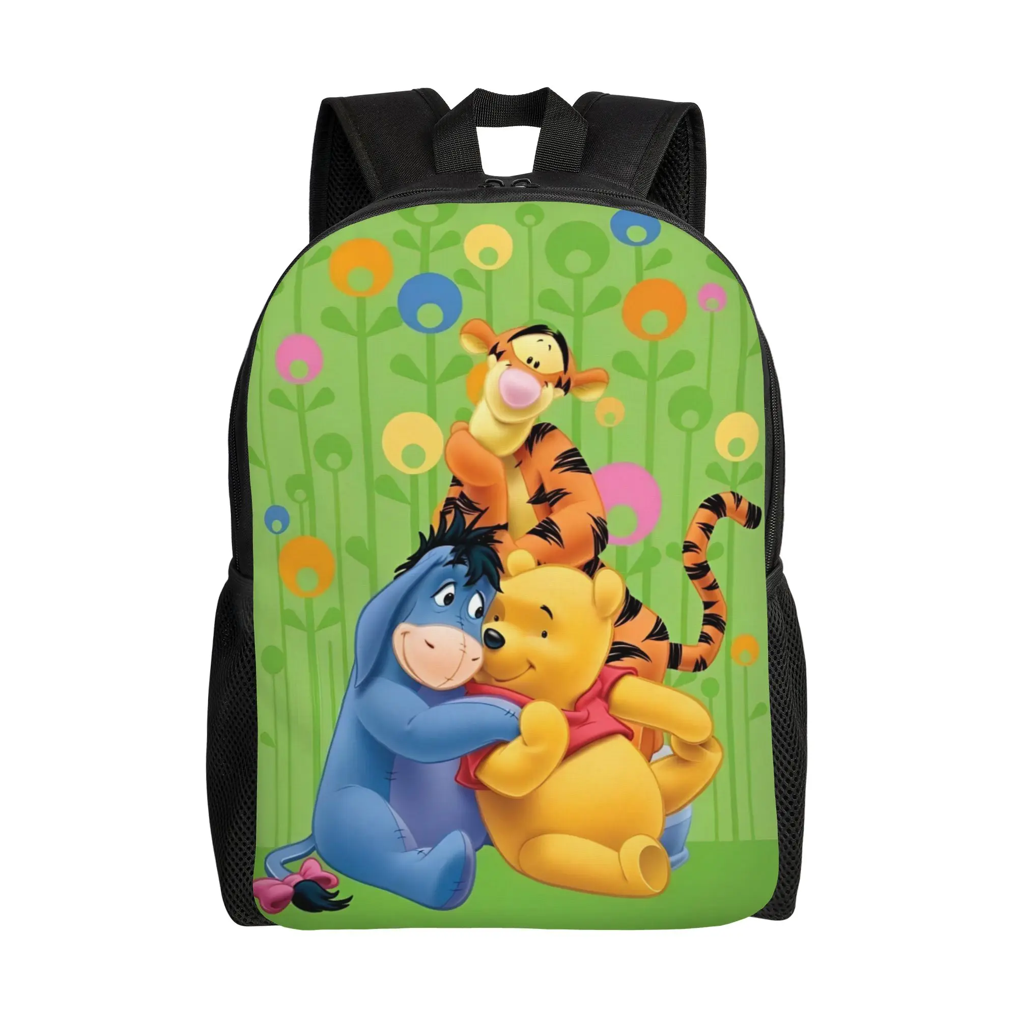

Рюкзак с персонажами Винни-Пуха: Тигр, Эйор, Ослик, Пиглет. Молодежный рюкзак из полиэстера, большой школьный ранец.