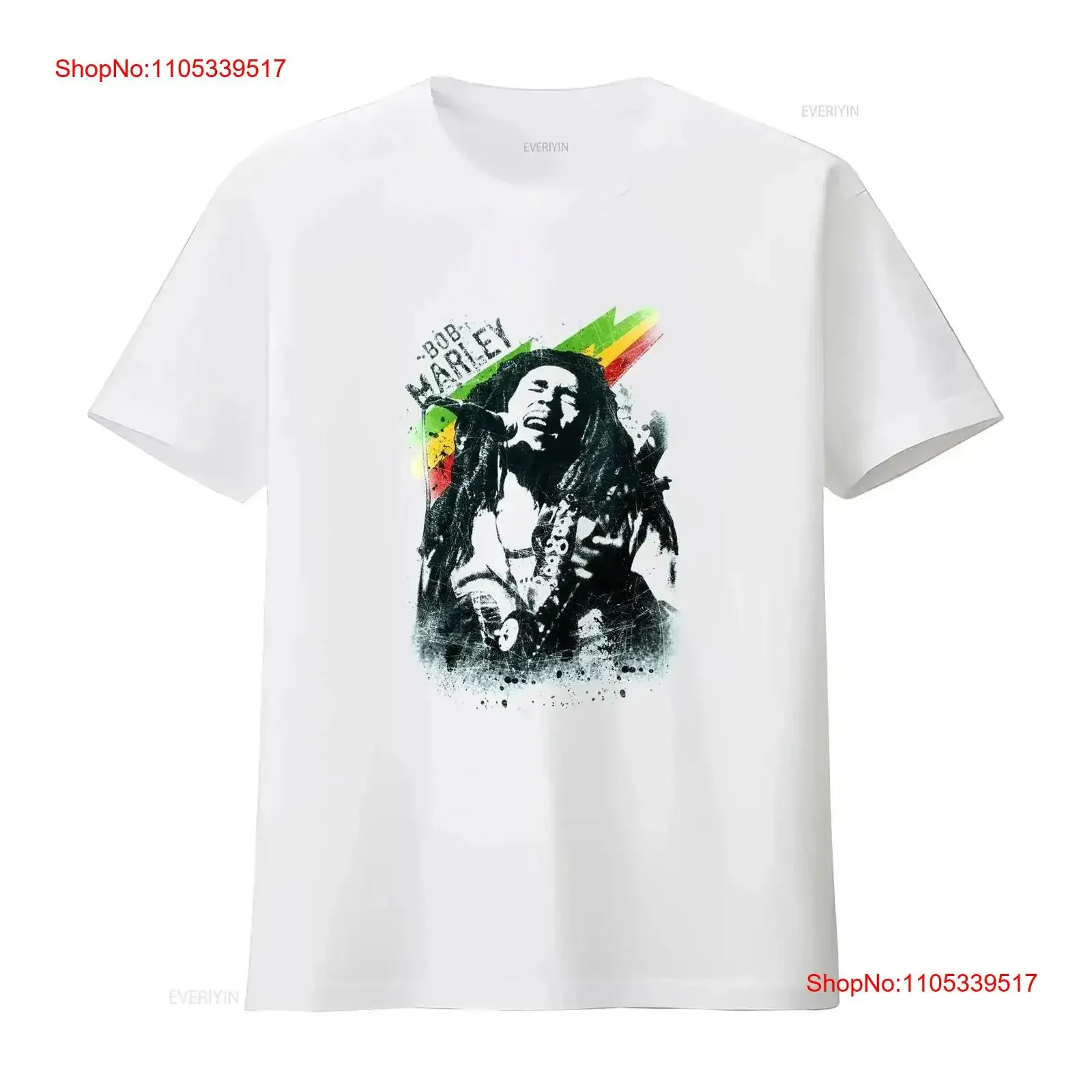 bob marley loud tee T Shirt vintage Washed Top For Everyday Wear streetwear fashion Stretched homme Comfortable vintage Washed