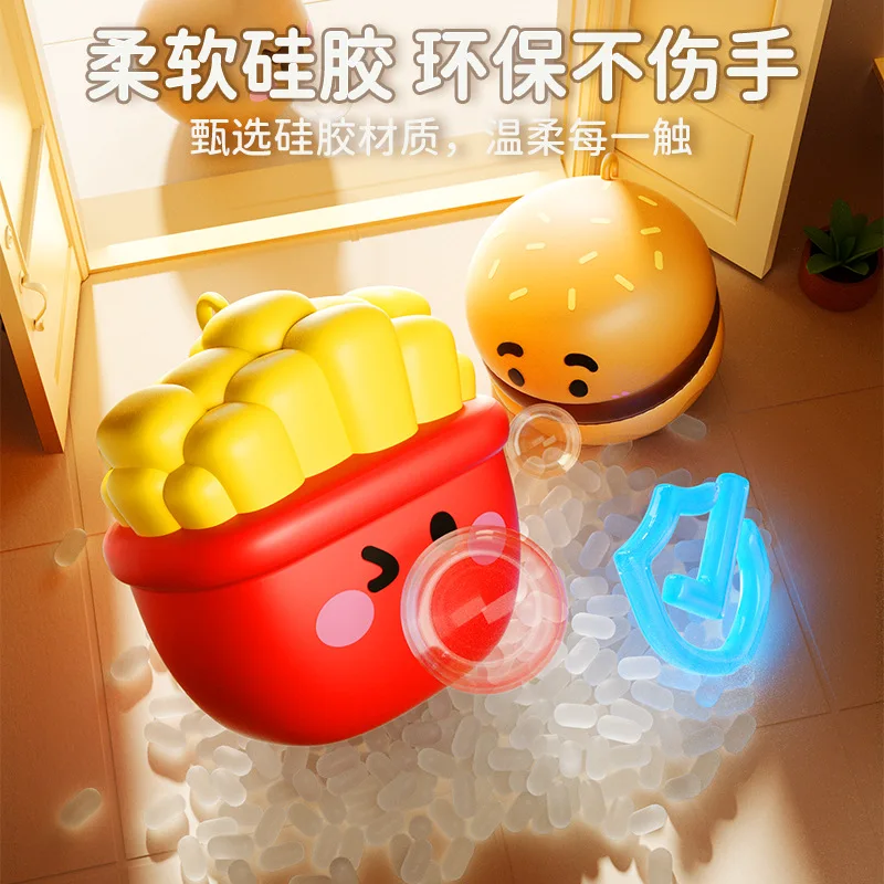 Weiche Spieß Blase Spielzeug Cartoon Hamburger Pommes Weiche Klebrige Squishi Stress Relief Spielzeug Lustige Kinder Squeeze Ball Sensorischen Zappeln Spielzeug