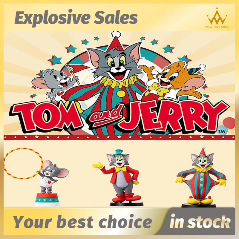 Disney Tom And Jerry Circus Troupe Series Blind Box Cool Action Figure Mystery Box Christmas Gift Kids Toys Children Toy Replica