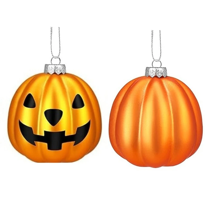 

Pack of 12 Pumpkin Ornament for Autumnal Thanksgiving Halloween Hanging Decors