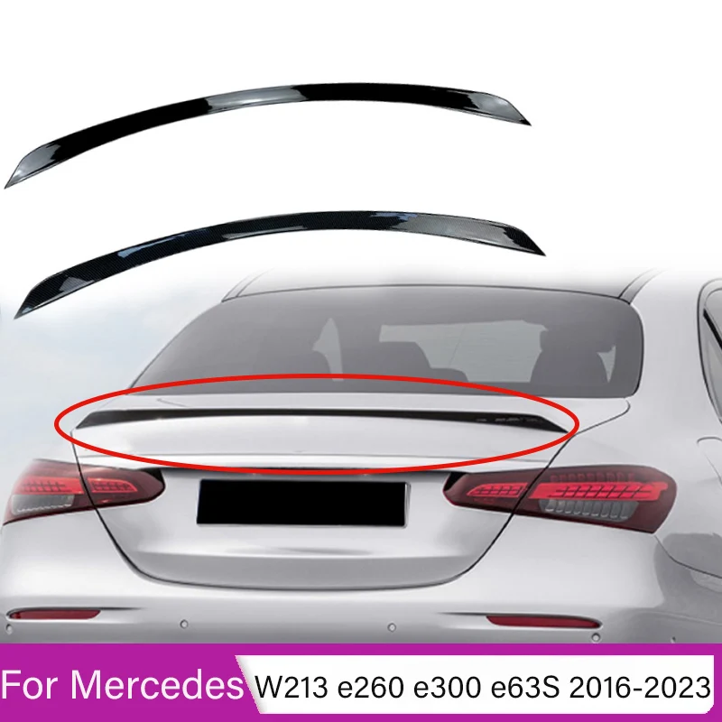 

Rear Trunk Spoiler for Mercedes Benz E Class W213 E260 E300 E63S 2016-2023 AMG Car Tail Fin Roof Wing Lip Kit Tuning Accessories