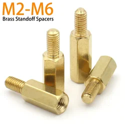 5/10/20/50pcs  M2 M2.5 M3 M4 M5 M6  Male to Female Brass Spacer Long Hexagonal Brass PCB Standoff Spacers