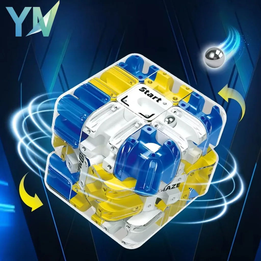 1-10 Stück 3D-Labyrinth-Kugelpuzzle Magischer Würfel Rollkugelspiel für Kinder und Erwachsene Logik-Gehirntrainer Stressabbau Fidget-Geschenk