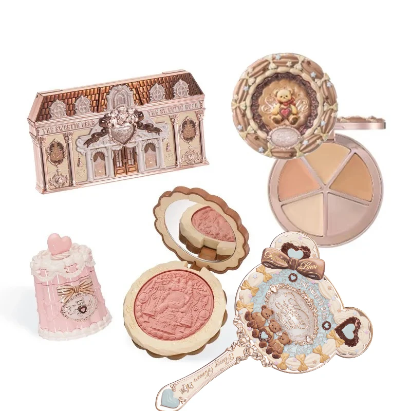 flower-know-sweetie-bear-makeup-set-shimmer-matte-blush-lipstick-kit