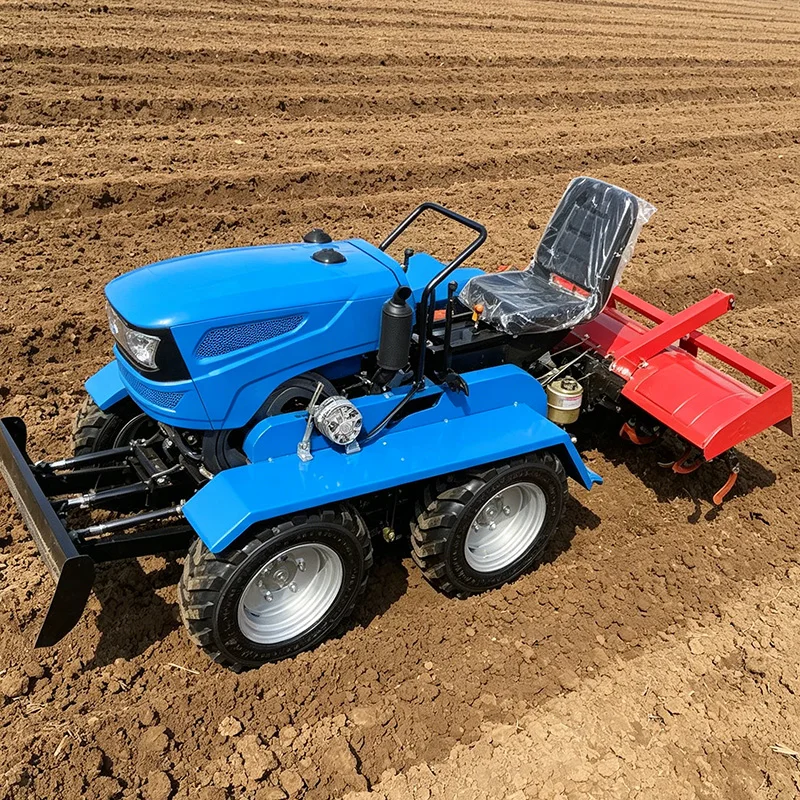 

Customized Upgraded agricultural rotary tiller, 25 HP wheeled tractor, four-wheel high-efficiency cultivator