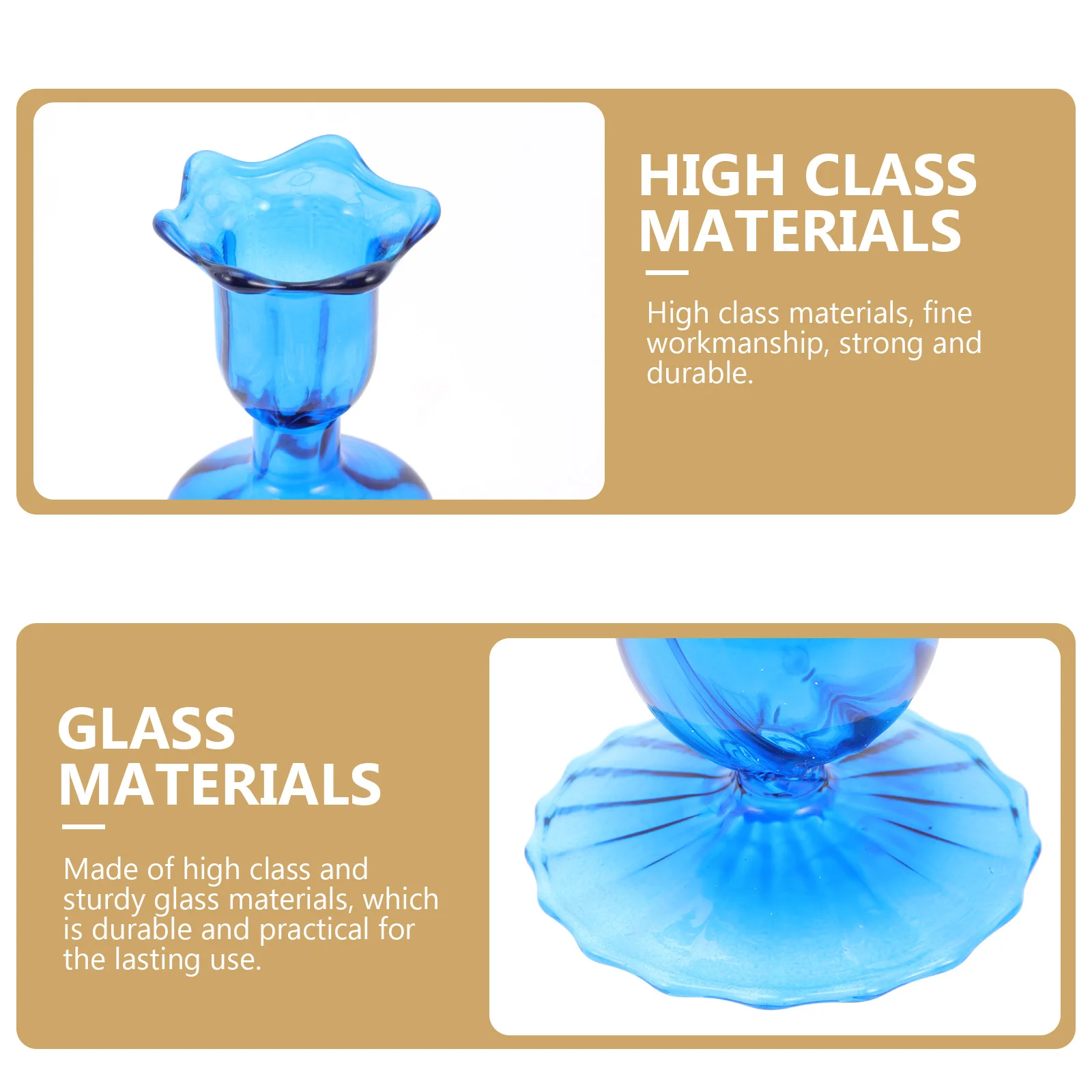 

Glass Stand Hand Blown Decorative Candlestick Holder for Wedding Home Desk Party Ornament Candlestick Holders