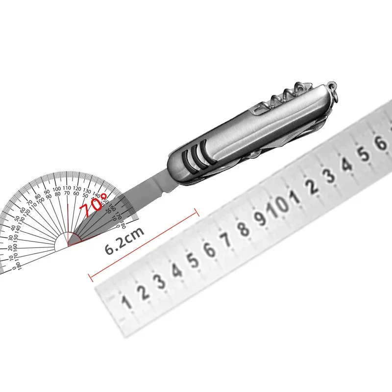أداة سكين جيب متعددة الوظائف، سكين قابل للطي من الفولاذ المقاوم للصدأ 11 في 1 للتخييم في الهواء الطلق والمشي لمسافات طويلة وأداة متعددة محمولة من Eoc #6