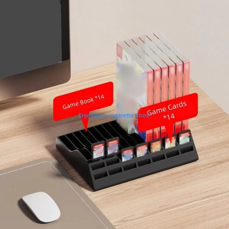 ABS-Spielaufbewahrungsständer mit großer Kapazität, 14 Steckplätzen für SW2-TF-Karten und Dockplatz mit integriertem Dock Y4QF – Detail 9