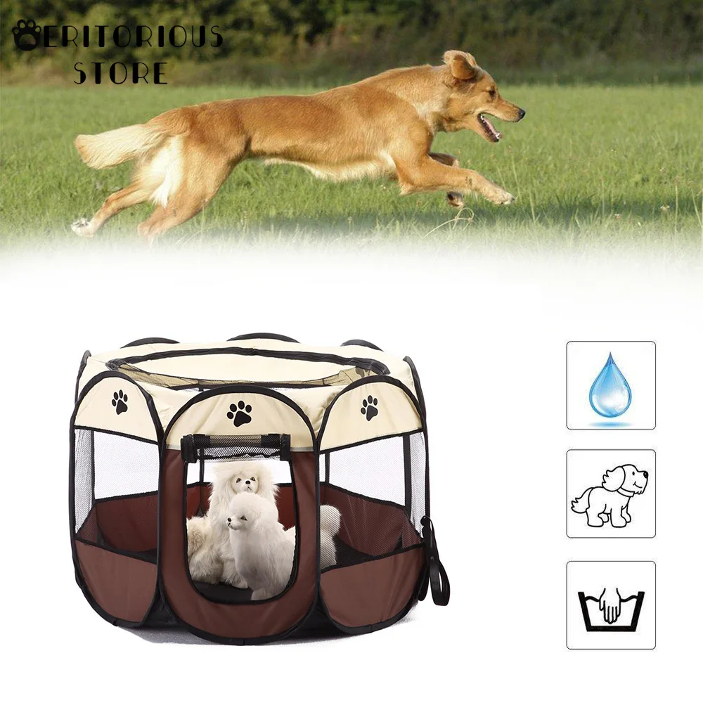 Pet Bed Dog House Cage Cat Outdoor Indoor Dogs Crate Kennel Nest Park Fence Playpen For Small Medium Big Dogs Puppy Pet Supplies