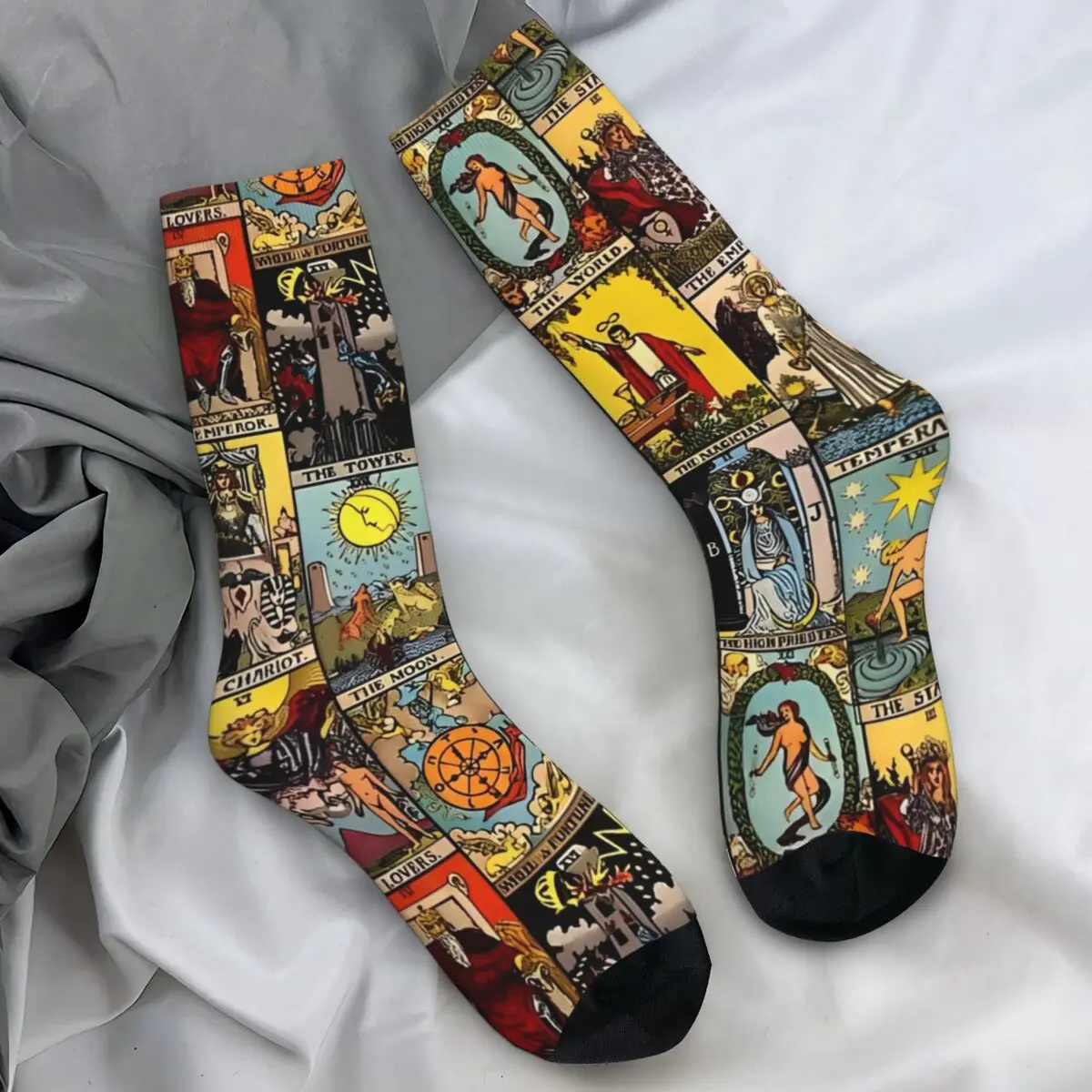 

The Major Arcana Of Tarot Stockings Graphic Kawaii Socks Autumn Anti Slip Socks Women Men Running Sports High Quality Socks