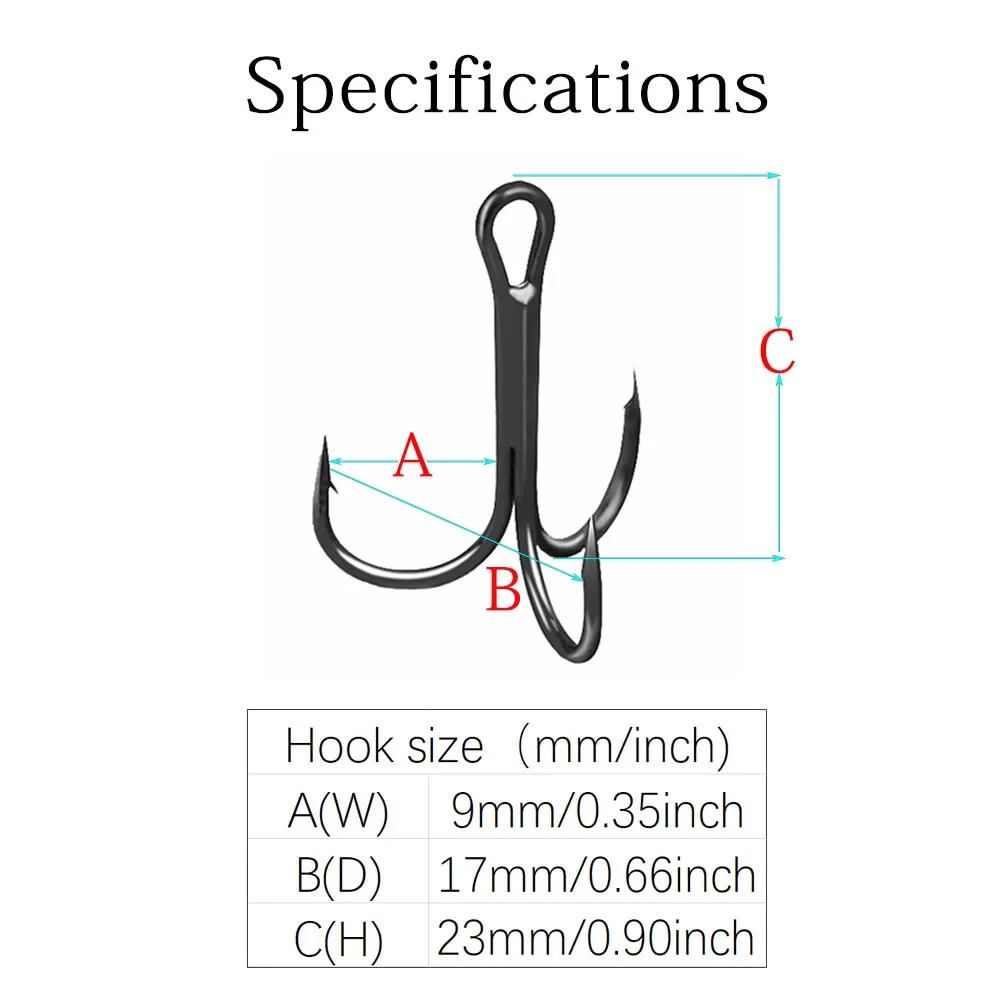 MNFT 10PCS In Box Treble Hooks fly fishing Lures Red body Three hook artificial bait Trout Fish Bait