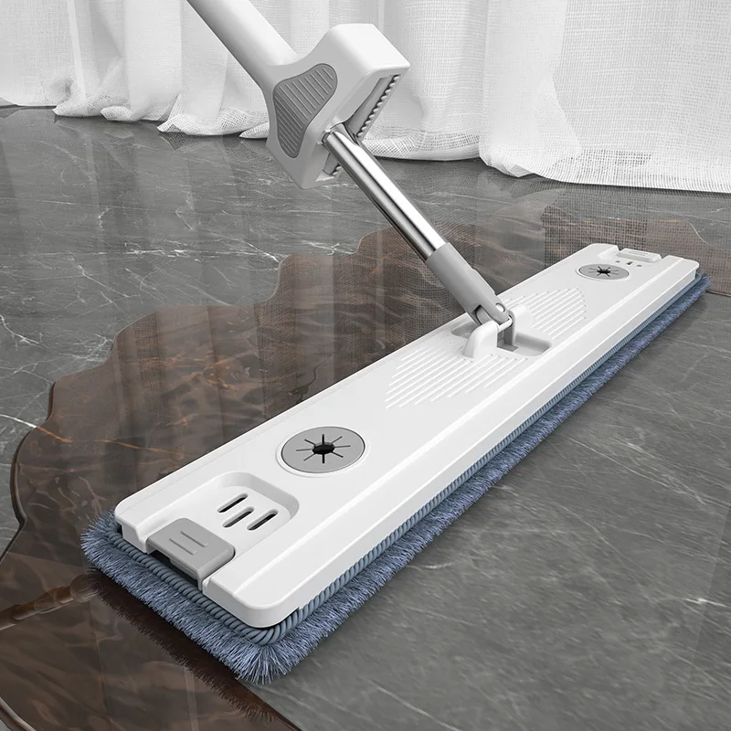 Swivel flat mop home large lazy hands-free hand wash-dry wet replacement cloth absorbent mop floor cleaning mop