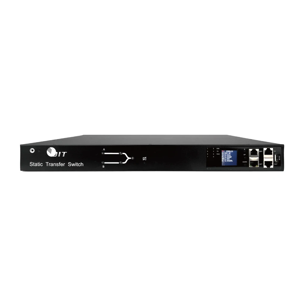 Intelligent Single Phase STS Dual Power Switches 4ms Switching Time Static Transfer Switch LCD Display Metal Industrial