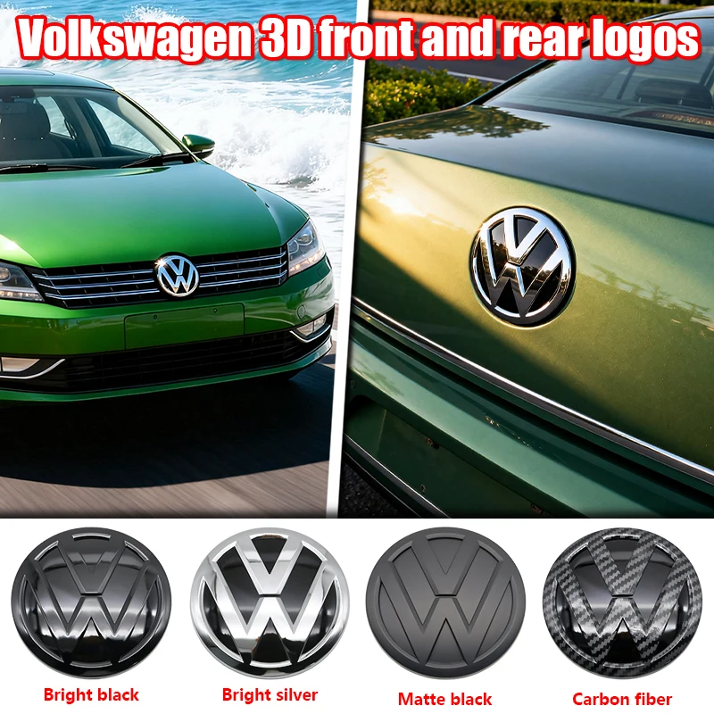 

1Pc 140mm Car Logo Front Bonnet Hood 100mm Rear Tail Trunk Emblem For Volkswagen Passat 2011 2012 2013 2014 2015 Auto Accessorie