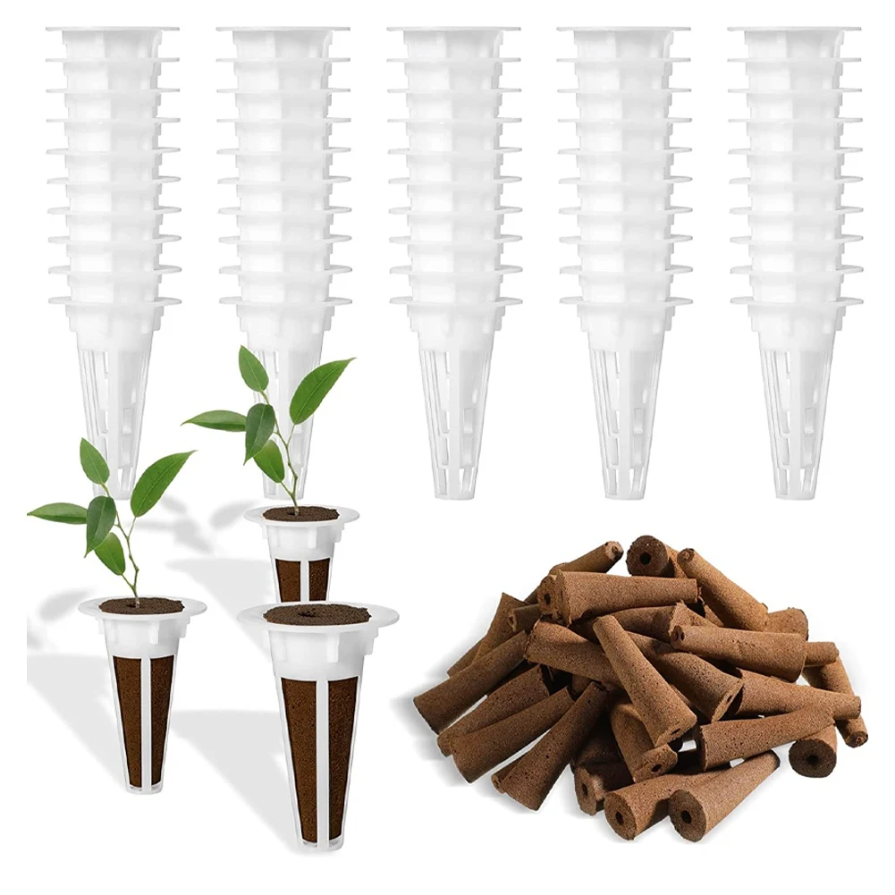 100 Pieces Hydroponic Growing Kit Starter Pods Kit Replacement Grow Sponges Seed Sponges Grow Baskets for Seed Starting