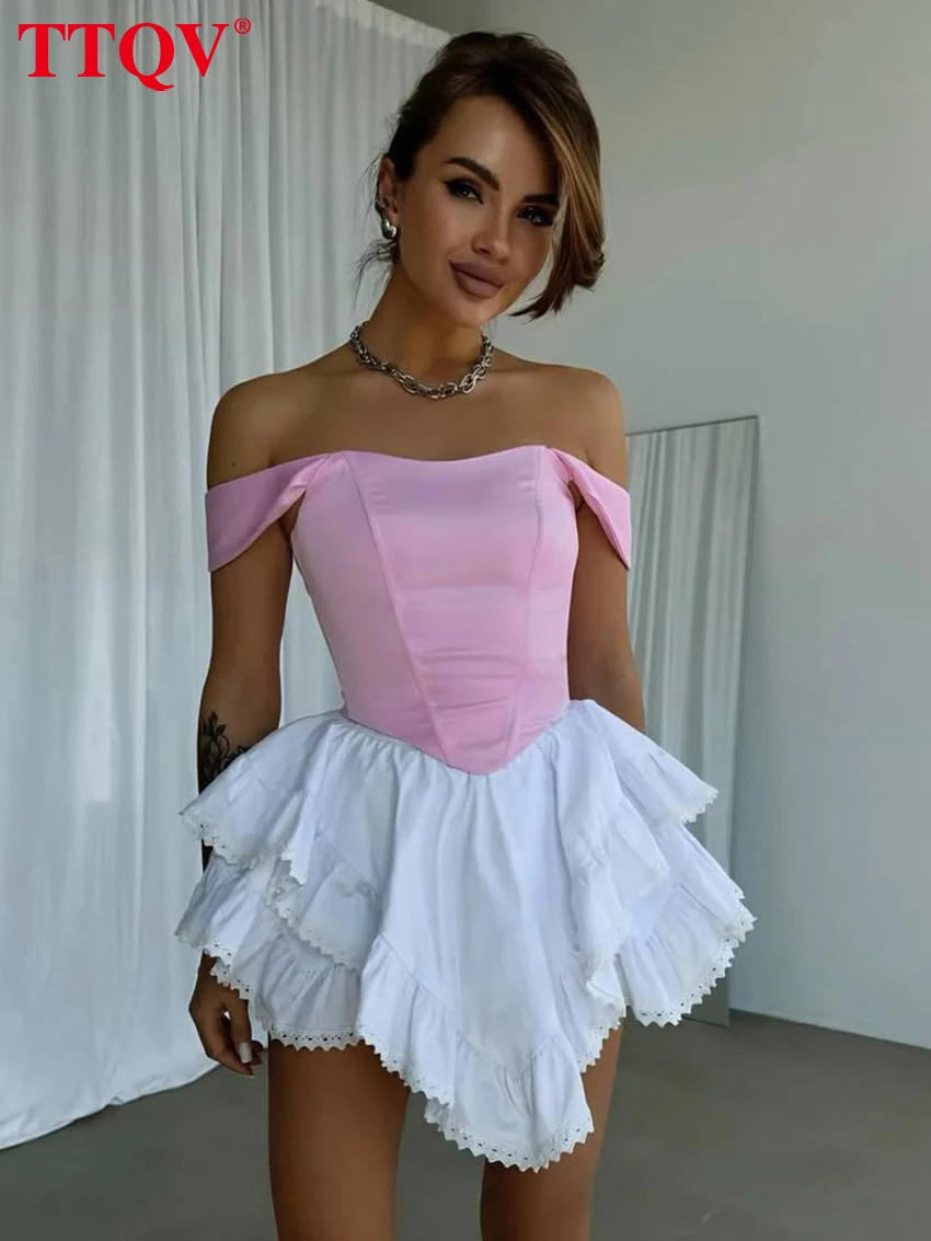 TTQV Fashion Loose White Women's Shorts Summer High Waist Pleated Shorts Elegant Classic Solid Shorts Female Clothing Streetwear