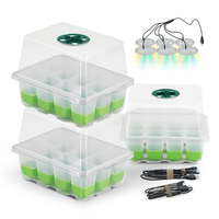 New 3-Spectrum LED Growing Lamp Seed Starter Trays Greenhouse Growing Light Nursery Pots for Indoor Plant Germinating Growth Box