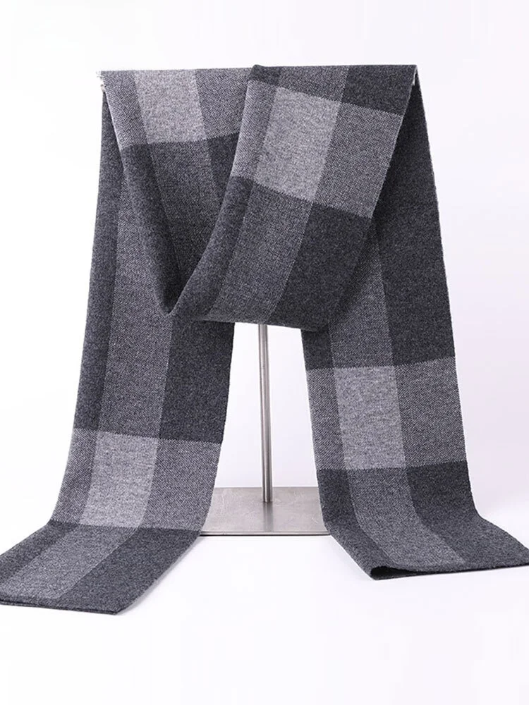 Echarpe-a-carreaux-hengyuanxiang-pour-homme-en-pure-laine-style-britannique-polyvalente-pour-le-printemps-et-l'automne-cache-cou-cadeau-pour-garcons