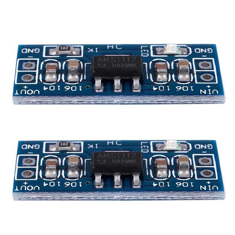 2X AMS1117-3.3 DC Step-Down Voltage Regulator Adapter Convertor 3.3V Out